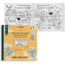White Smoke HeyDoodle Old MacDonald Had a Farm Tales - Reusable Colouring Book Kids Colouring Books