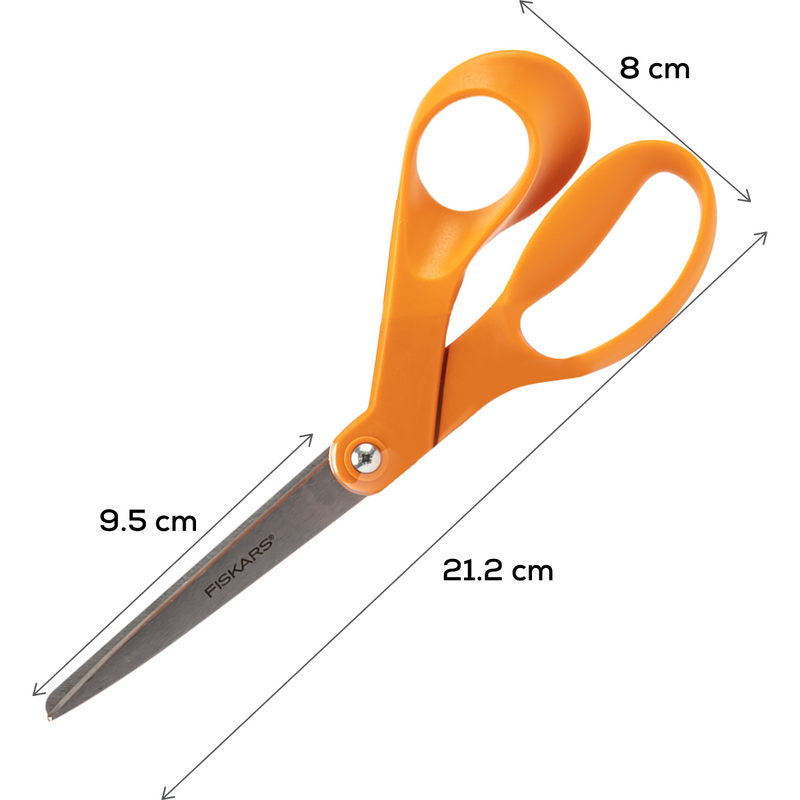 Chocolate Fiskars No. 8 Bent Right-Handed Scissor Quilting and Sewing Tools and Accessories