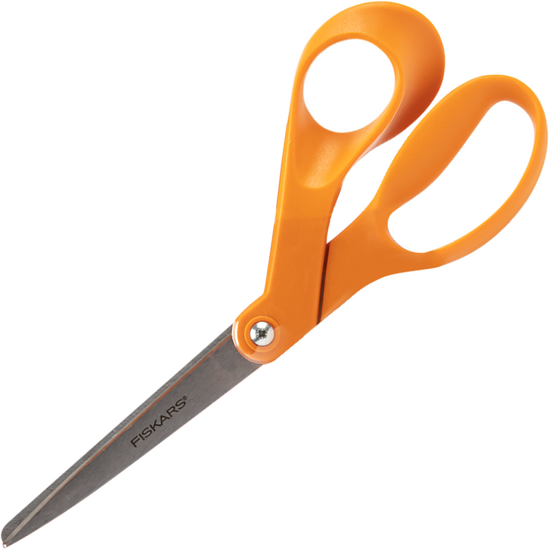 Coral Fiskars No. 8 Bent Right-Handed Scissor Quilting and Sewing Tools and Accessories