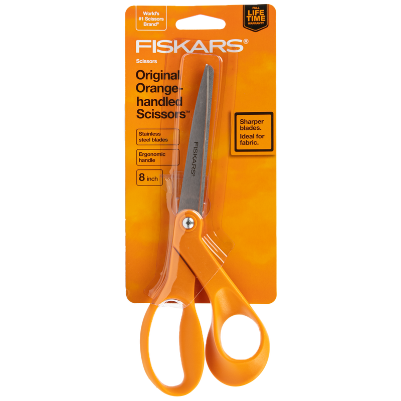 Chocolate Fiskars No. 8 Bent Right-Handed Scissor Quilting and Sewing Tools and Accessories