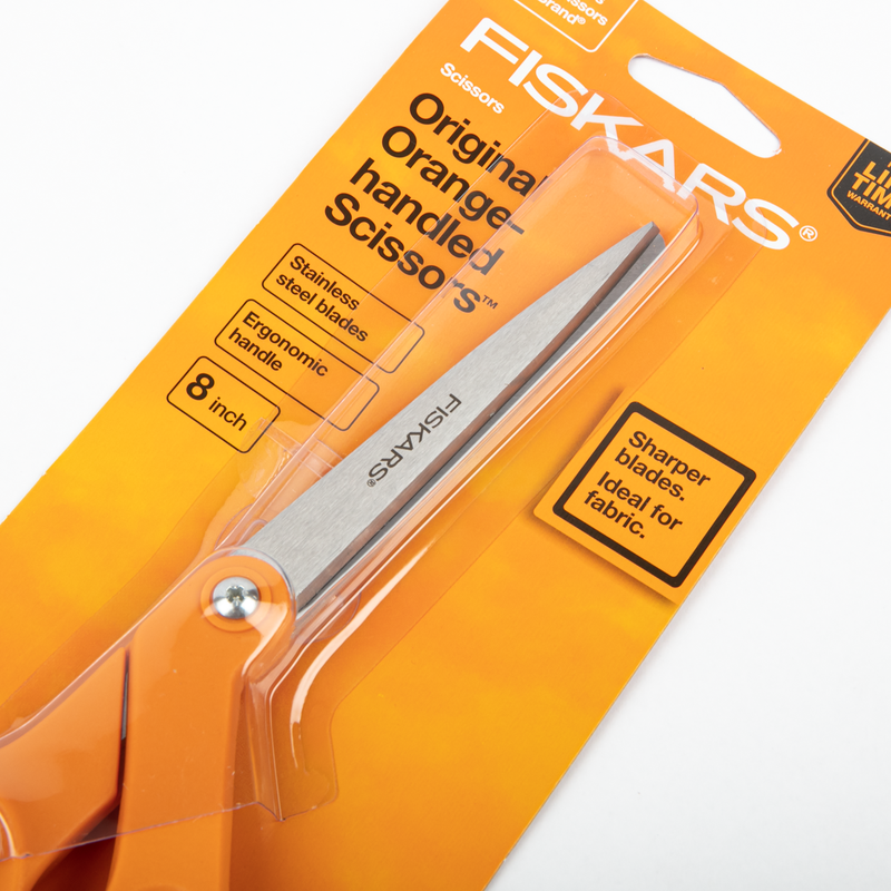 Goldenrod Fiskars No. 8 Bent Right-Handed Scissor Quilting and Sewing Tools and Accessories