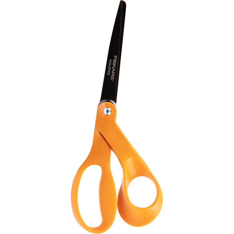 Goldenrod Fiskars Non-stick No.8 Bent Orange Scissor Quilting and Sewing Tools and Accessories