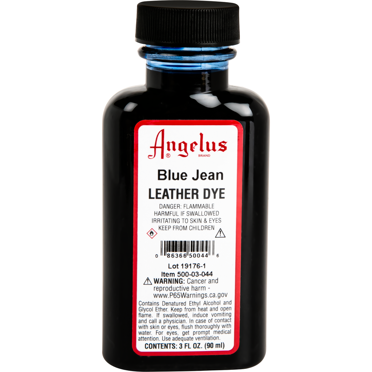 Black Angelus Leather Dye Blue Jean #044 3Oz/88.72Ml Leather Dyes