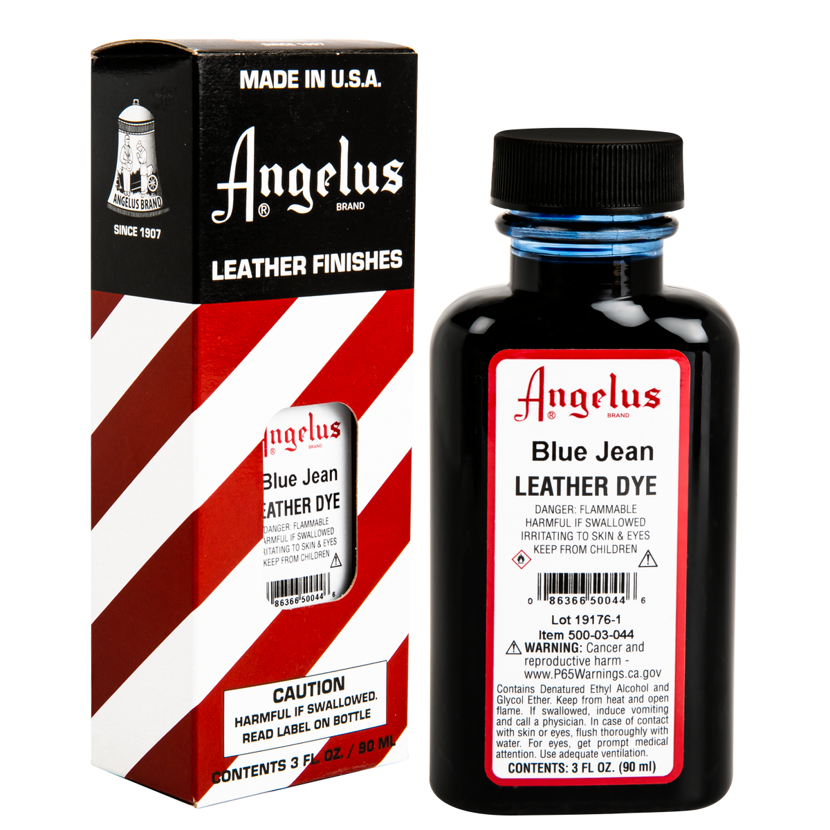 Tan Angelus Leather Dye Blue Jean #044 3Oz/88.72Ml Leather Dyes