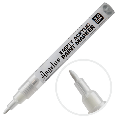 Gray Angelus Empty Acrylic Paint Marker 3.0mm Leather Paints