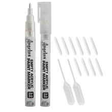 Light Gray Angelus Empty Acrylic Paint Marker Set 3.0mm Leather Paints