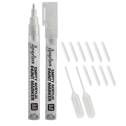 Light Gray Angelus Empty Acrylic Paint Marker Set 3.0mm Leather Paints