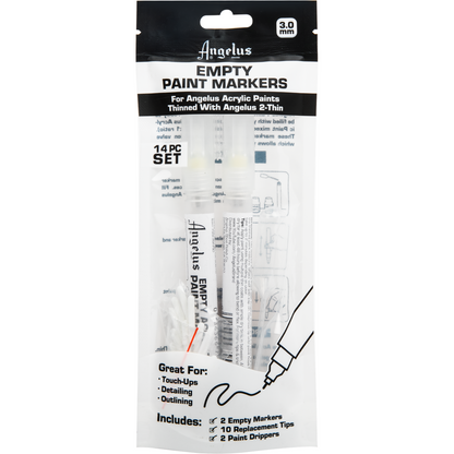 Dark Slate Gray Angelus Empty Acrylic Paint Marker Set 3.0mm Leather Paints