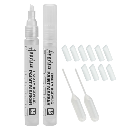 Light Gray Angelus Empty Acrylic Paint Marker Set 5.0mm Leather Paints