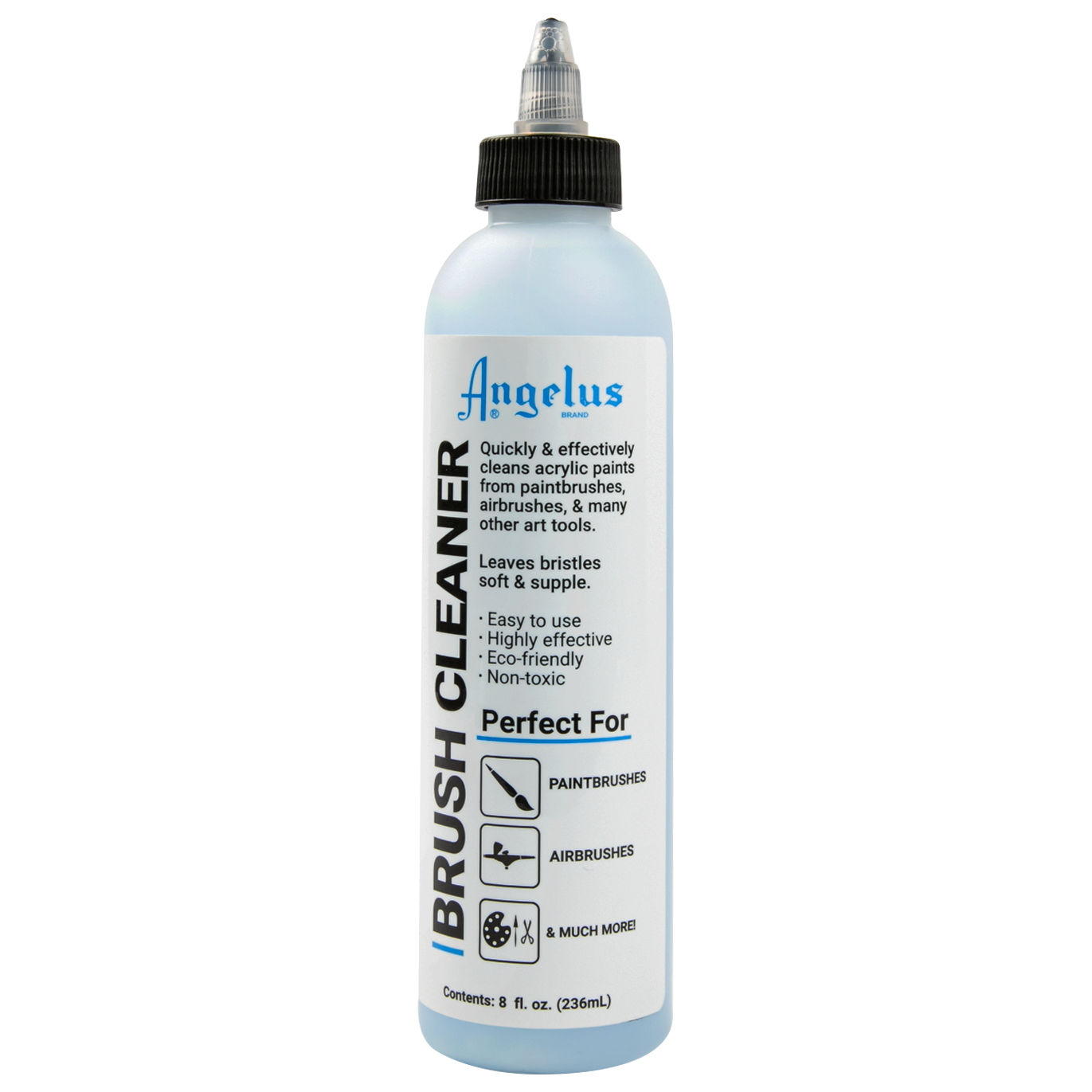 Light Gray Angelus Brush Cleaner 236ml Leather Paint Brushes