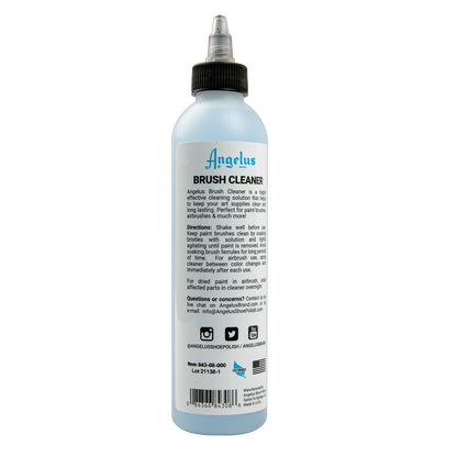 Gray Angelus Brush Cleaner 236ml Leather Paint Brushes