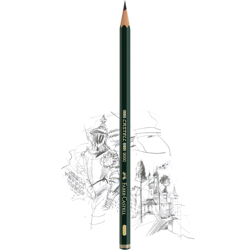 White Smoke Faber-Castell 9000 Graphite Pencil Art Set, Asssorted, 12pcs Pencils