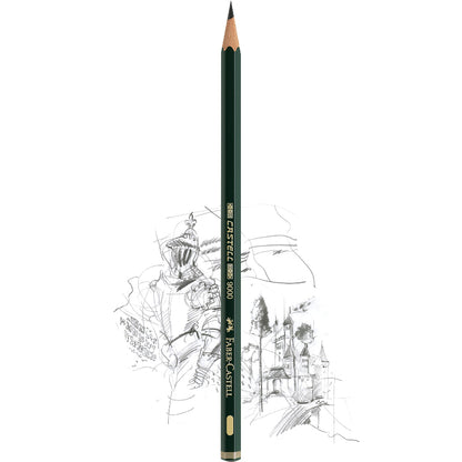 White Smoke Faber-Castell 9000 Graphite Pencil Art Set, Asssorted, 12pcs Pencils