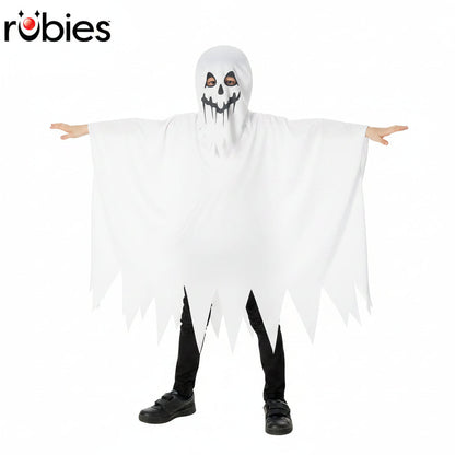 White Smoke Ghost Poncho With Hood Costume Costumes