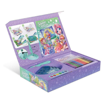 Nebulous Stars electric spray pen set in open XL window box with colored tips