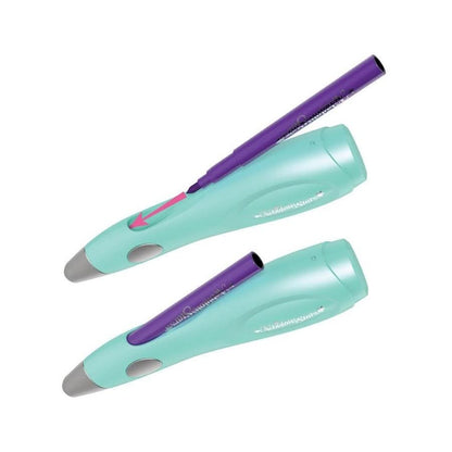 Nebulous Stars electric spray pens, mint turquoise bodies with purple tips
