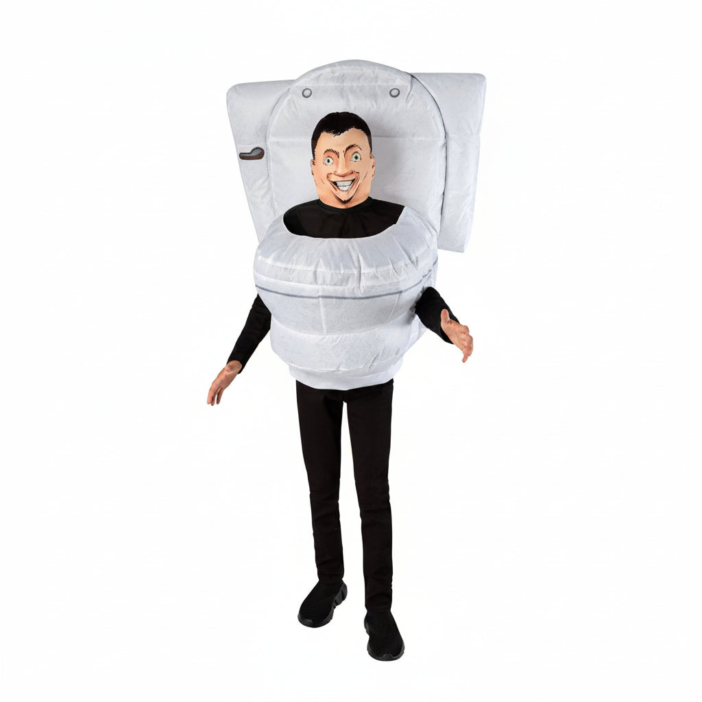 White Smoke Skibidi Toilet Inflatable Costume Costumes