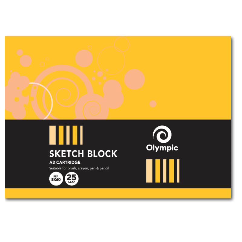 Olympic Sketch Cartridge Block, A3, 25 Leaf