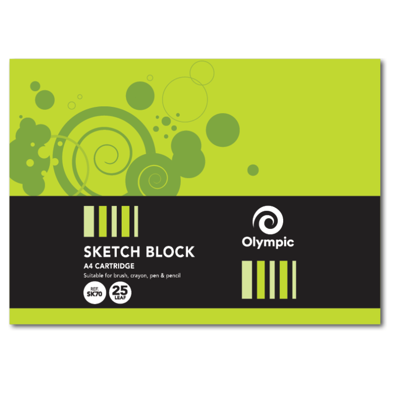 Olympic Sketch Cartridge Block, A4, 25 Leaf