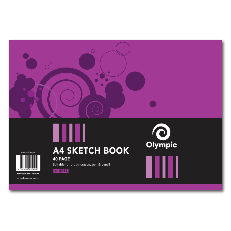 Olympic Spiral Sketch Book Cartridge, A4, 40 Page