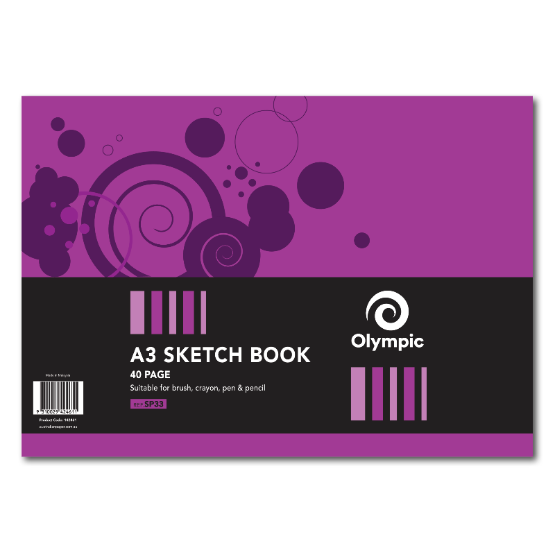 Olympic Spiral Sketch Book Cartridge,A3 ,40 Page