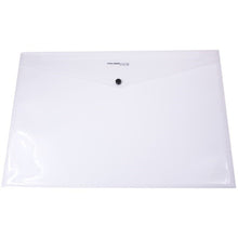 Bantex Standard Document Wallet, PP, A3 Button Closure - Clear