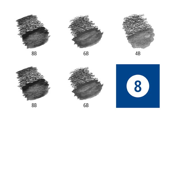 White Smoke Staedtler Mars Lumograph Aquarell Graphite Pencils, with Brush, 6Pcs Pencils