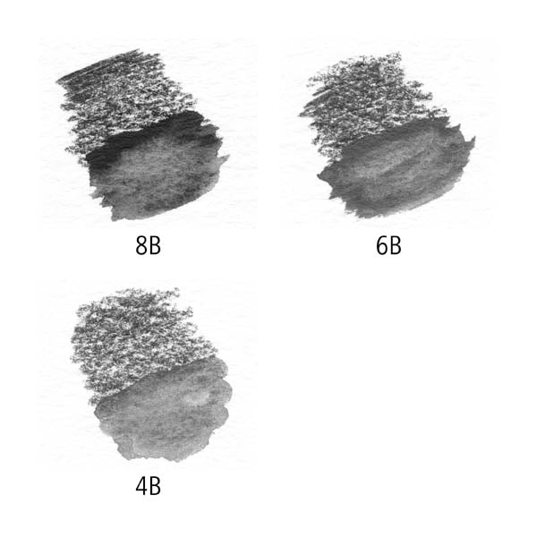 White Smoke Staedtler Mars Lumograph Aquarell Graphite Pencils, with Brush, 4Pcs Pencils