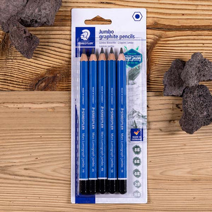 Rosy Brown Staedtler Mars Lumograph Jumbo Graphite Pencils, 5Pk Pencils