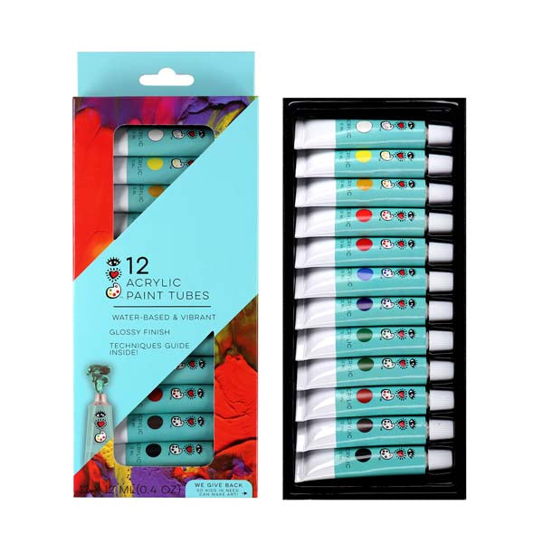White Smoke I Heart Art Acrylic Paint Set, 12x12ml Easter
