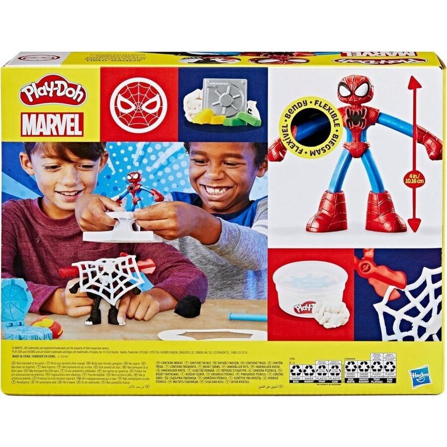 Goldenrod Play-Doh Marvel Spider-Man Launch & Slice Battle Playset with 2 Action Figures Kids Clay, Dough & Modelling