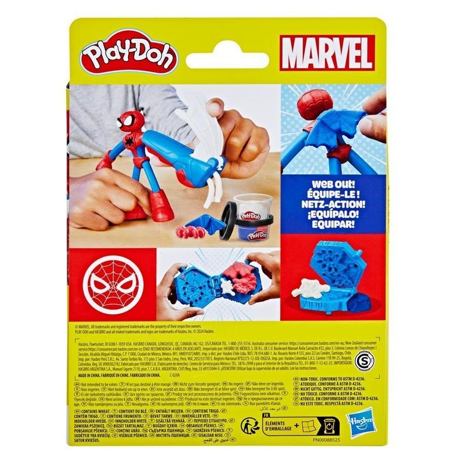 Goldenrod Play-Doh Marvel Spider-Man Thwip Squisher Action Figure Kids Clay, Dough & Modelling