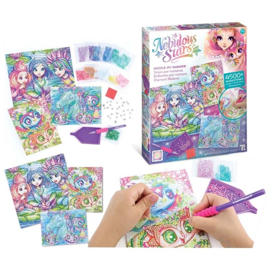 White Smoke Nebulous Stars Dazzle-by-Number Rainbow Craft Kits