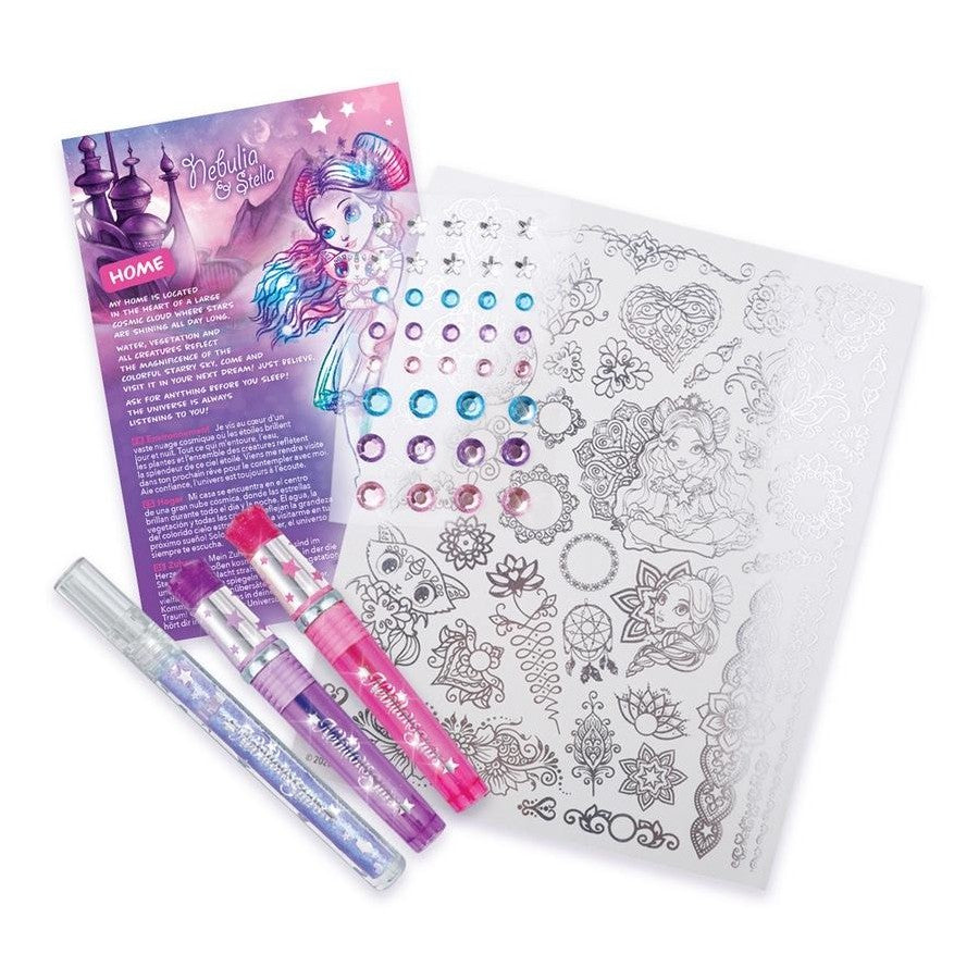 White Smoke Nebulous Stars Stardust Body Art Craft Kits
