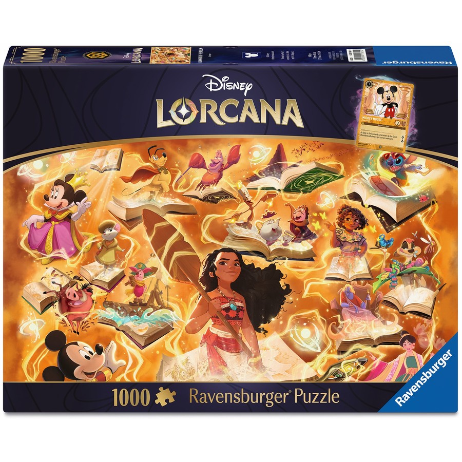 Ravensburger Disney Lorcana Amber 1000-piece jigsaw puzzle box, illustrated characters