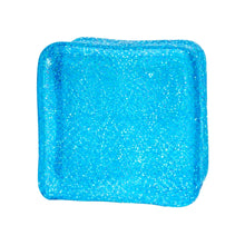 Deep Sky Blue Mega Glitter Cube 7.5cm Squishy Sensory Fidget Toy Assorted Squishy & Squeeze