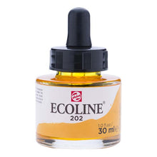 White Smoke Ecoline Liquid Watercolour Ink, 30ml - 202 -  Deep Yellow Ink