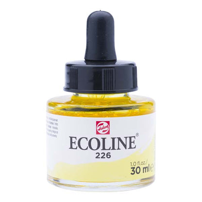 White Smoke Ecoline Liquid Watercolour Ink, 30ml - 226 -  Pastel Yellow Ink