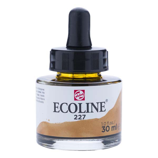 White Smoke Ecoline Liquid Watercolour Ink, 30ml - 227 -  Yellow Ochre Ink