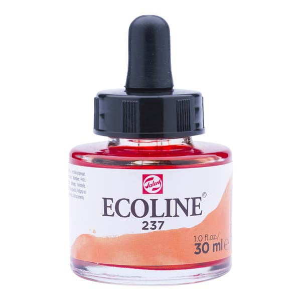 White Smoke Ecoline Liquid Watercolour Ink, 30ml - 237 -  Deep Orange Ink