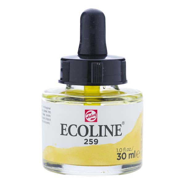 White Smoke Ecoline Liquid Watercolour Ink, 30ml - 259 -  Sand Yellow Ink