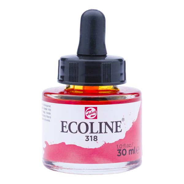 White Smoke Ecoline Liquid Watercolour Ink, 30ml - 318 -  Carmine Ink