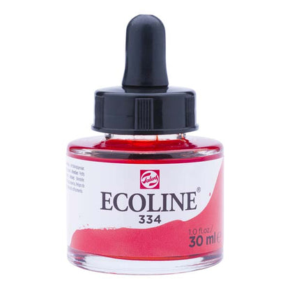 White Smoke Ecoline Liquid Watercolour Ink, 30ml - 334 -  Scarlet Ink