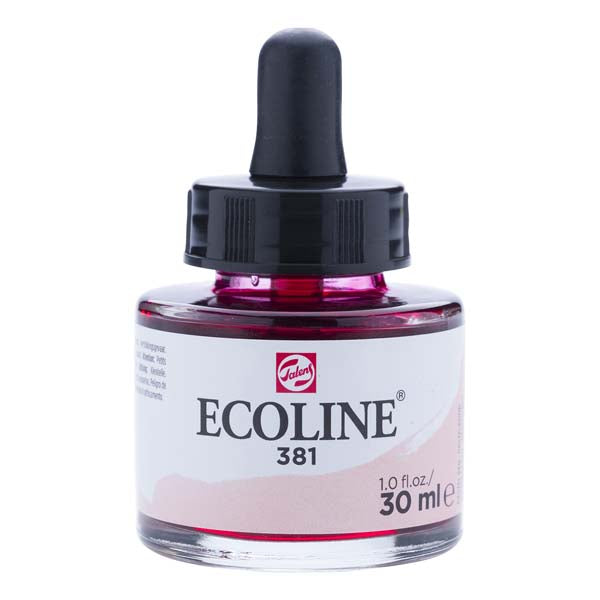 White Smoke Ecoline Liquid Watercolour Ink, 30ml - 381 -  Pastel Red Ink