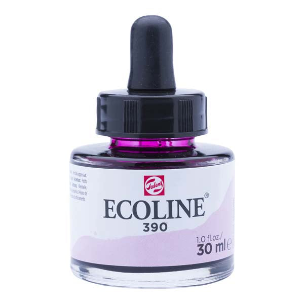 White Smoke Ecoline Liquid Watercolour Ink, 30ml - 390 -  Pastel Rose Ink