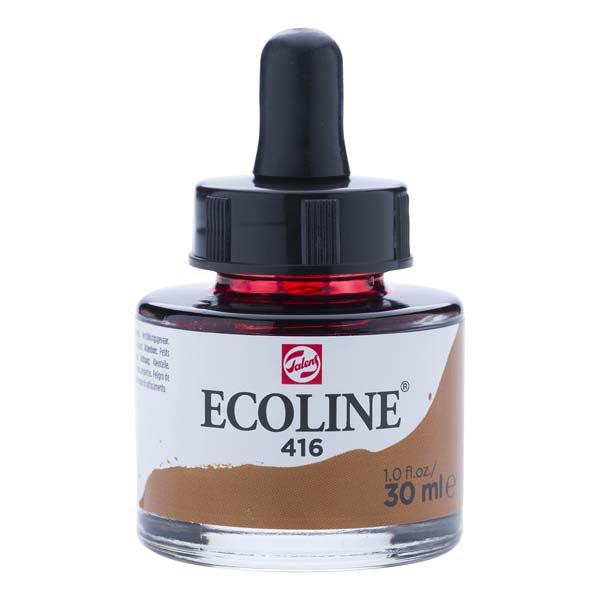 White Smoke Ecoline Liquid Watercolour Ink, 30ml - 416 -  Sepia Ink