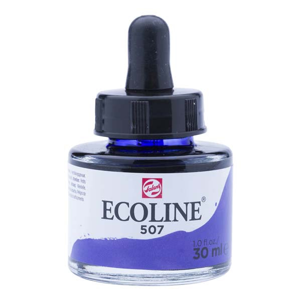 White Smoke Ecoline Liquid Watercolour Ink, 30ml - 507 -  Ultramar.Violet Ink
