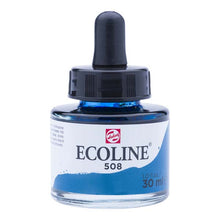 White Smoke Ecoline Liquid Watercolour Ink, 30ml - 508 -  Prussian Blue Ink