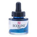 White Smoke Ecoline Liquid Watercolour Ink, 30ml - 508 -  Prussian Blue Ink