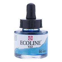 White Smoke Ecoline Liquid Watercolour Ink, 30ml - 522 -  Turquoise Blue Ink